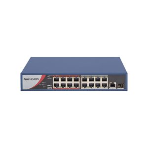 Alternative view of DS-3E0318P-E/M -- 16 Port Fast Ethernet Unmanaged POE Switch